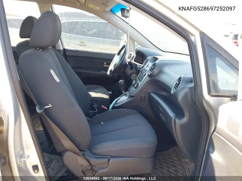 2009 Kia Rondo Ex/Ex-Premium/Lx VIN: KNAFG528697252097 Lot: 12634582x