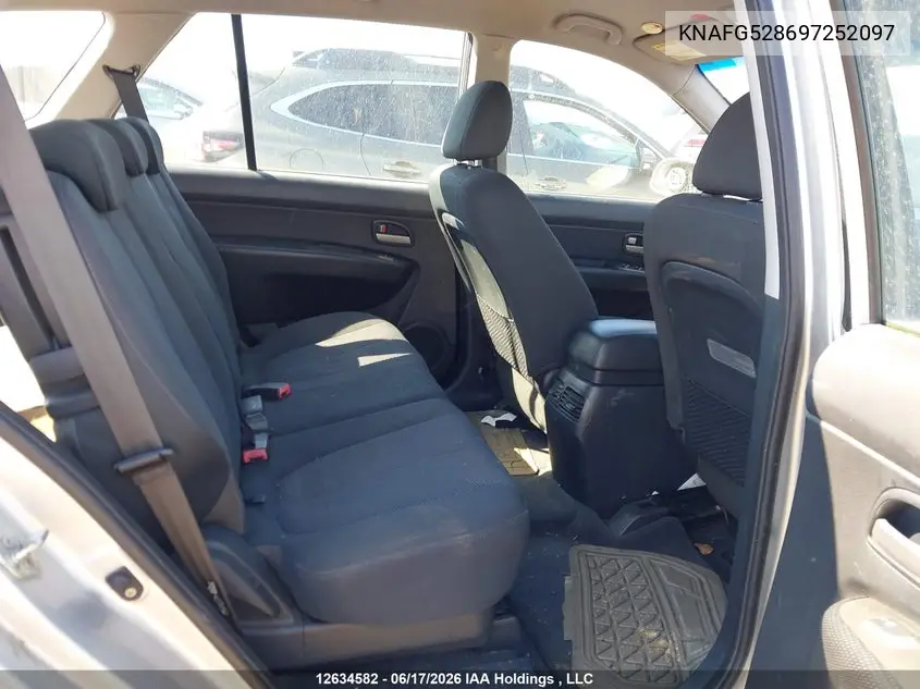 2009 Kia Rondo Ex/Ex-Premium/Lx VIN: KNAFG528697252097 Lot: 12634582x