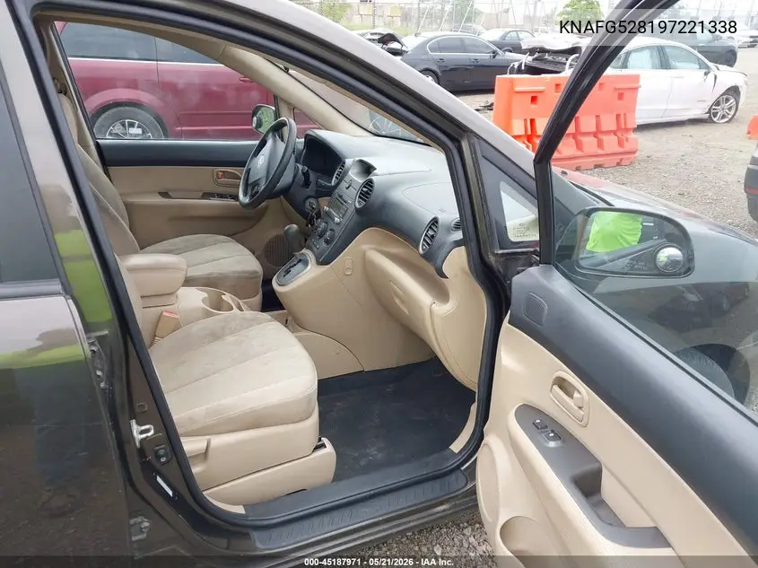 2009 Kia Rondo Lx VIN: KNAFG528197221338 Lot: 45187971