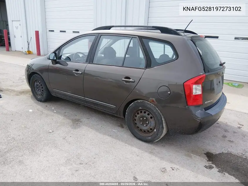 2009 Kia Rondo Lx VIN: KNAFG528197273102 Lot: 45204085