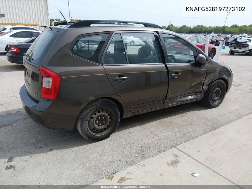 2009 Kia Rondo Lx VIN: KNAFG528197273102 Lot: 45204085