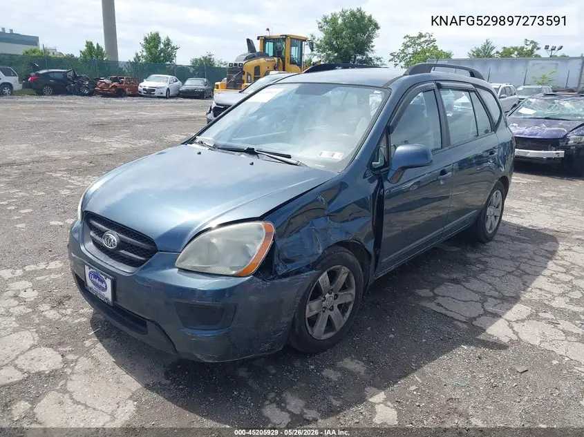 2009 Kia Rondo Lx VIN: KNAFG529897273591 Lot: 45205929