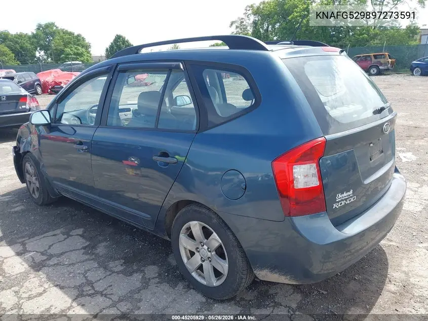 2009 Kia Rondo Lx VIN: KNAFG529897273591 Lot: 45205929