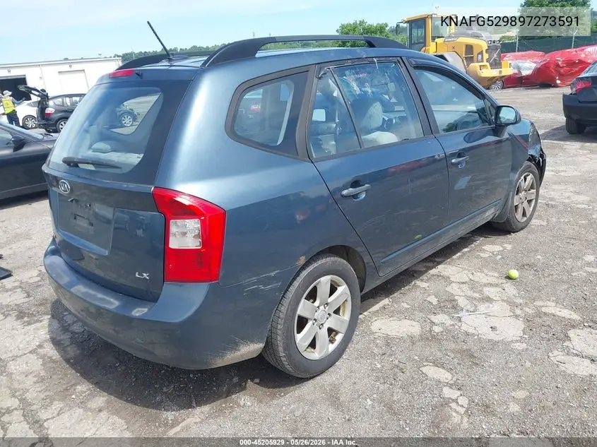 2009 Kia Rondo Lx VIN: KNAFG529897273591 Lot: 45205929