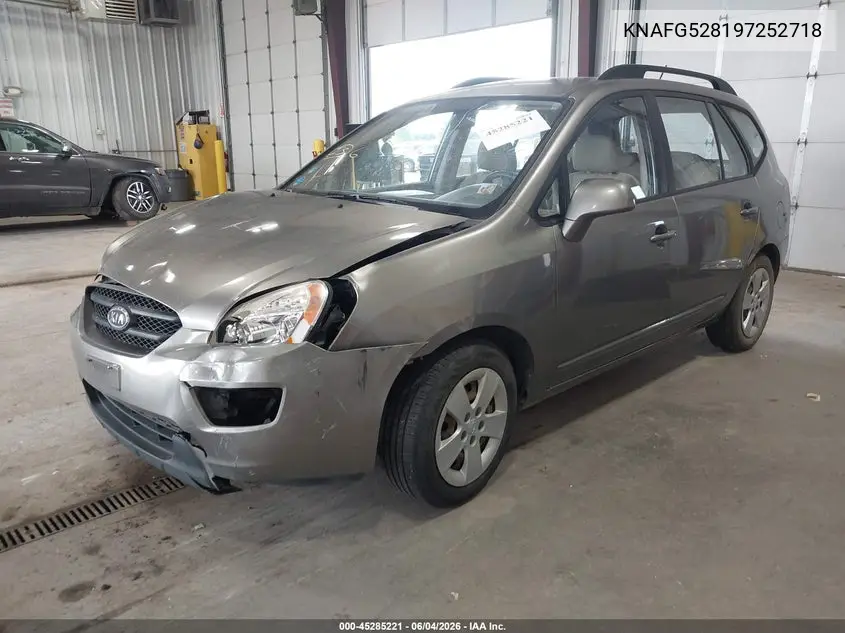 2009 Kia Rondo Lx VIN: KNAFG528197252718 Lot: 45285221