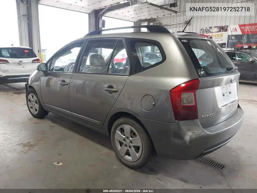 2009 Kia Rondo Lx VIN: KNAFG528197252718 Lot: 45285221