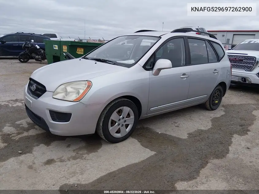 2009 Kia Rondo Lx VIN: KNAFG529697262900 Lot: 45393904