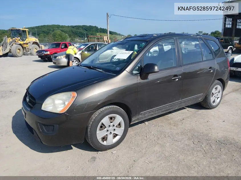 2009 Kia Rondo Lx VIN: KNAFG528597242497 Lot: 45495125