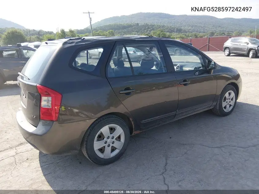 2009 Kia Rondo Lx VIN: KNAFG528597242497 Lot: 45495125