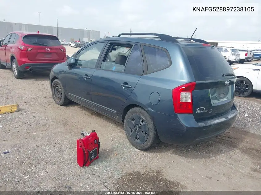 2009 Kia Rondo Lx VIN: KNAFG528897238105 Lot: 45651154