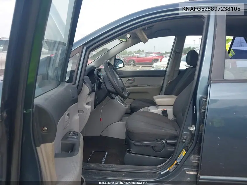 2009 Kia Rondo Lx VIN: KNAFG528897238105 Lot: 45651154