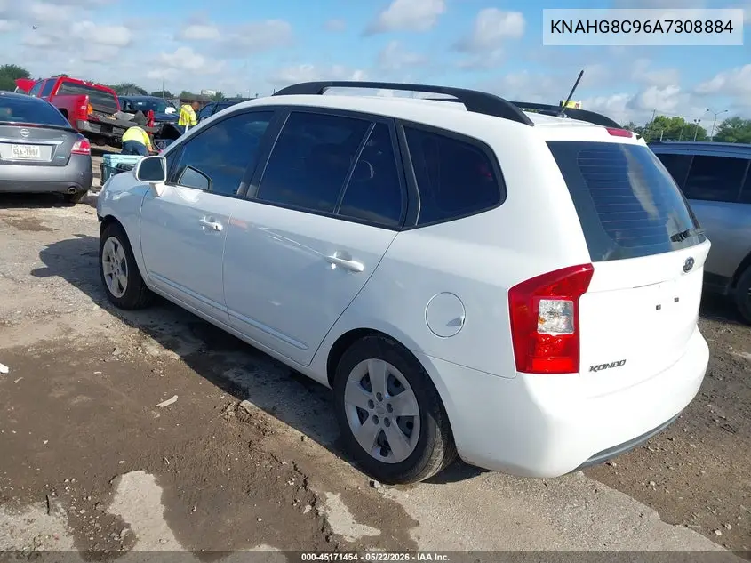 2010 Kia Rondo Lx VIN: KNAHG8C96A7308884 Lot: 45171454