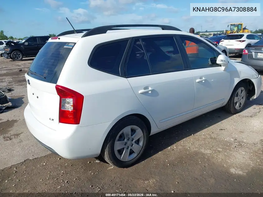 2010 Kia Rondo Lx VIN: KNAHG8C96A7308884 Lot: 45171454