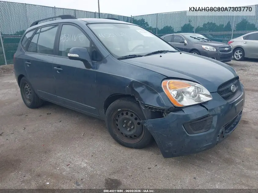 2010 Kia Rondo Lx VIN: KNAHG8C80A7303770 Lot: 45311690