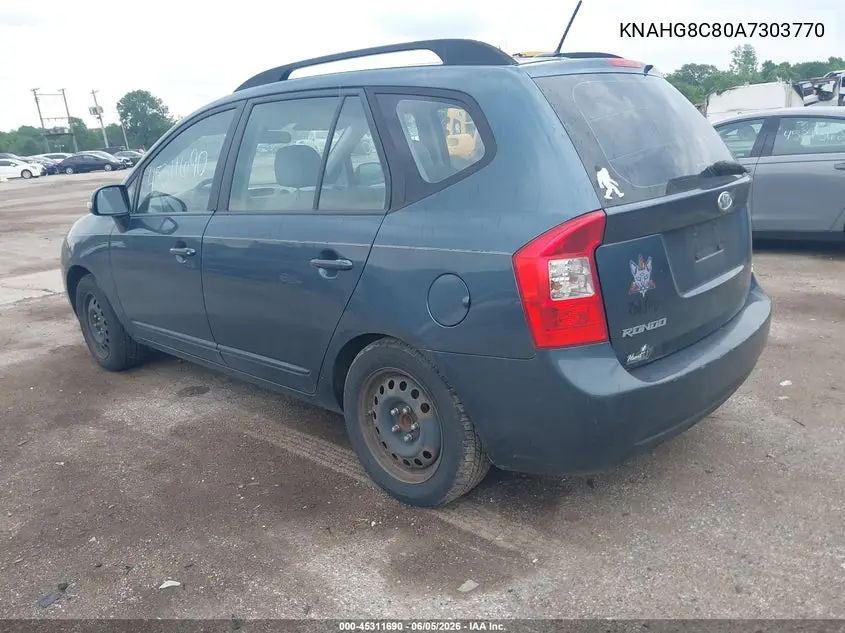 2010 Kia Rondo Lx VIN: KNAHG8C80A7303770 Lot: 45311690