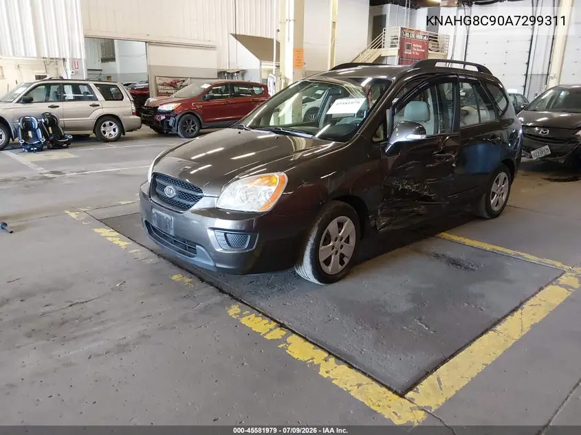 2010 Kia Rondo Lx VIN: KNAHG8C90A7299311 Lot: 45581979