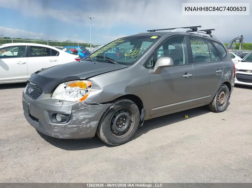 2012 Kia Rondo Ex/Ex-Premium VIN: KNAHH8C84C7400633 Lot: 12623928