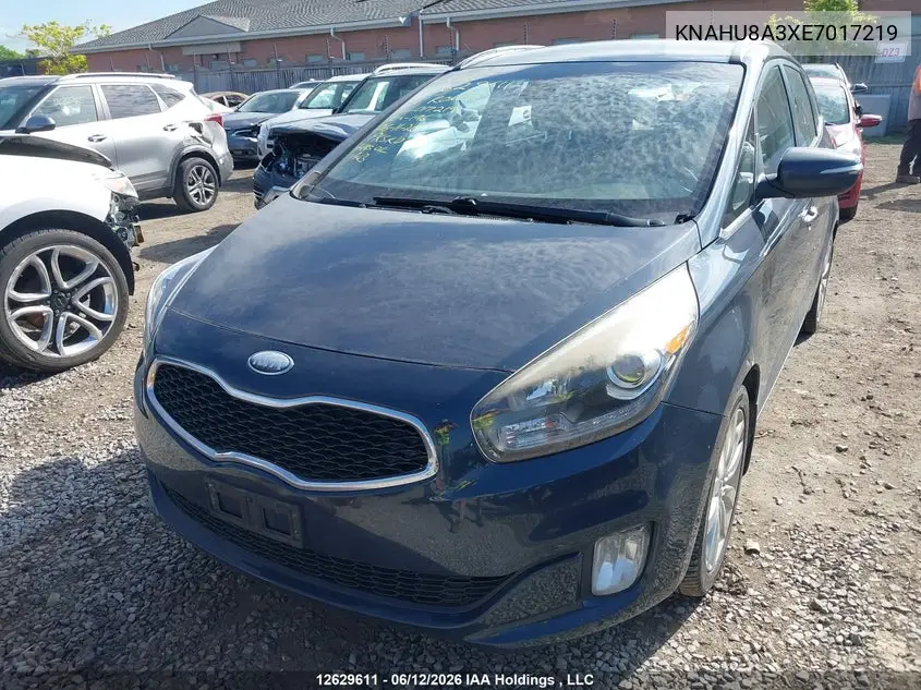 2014 Kia Rondo VIN: KNAHU8A3XE7017219 Lot: 12629611