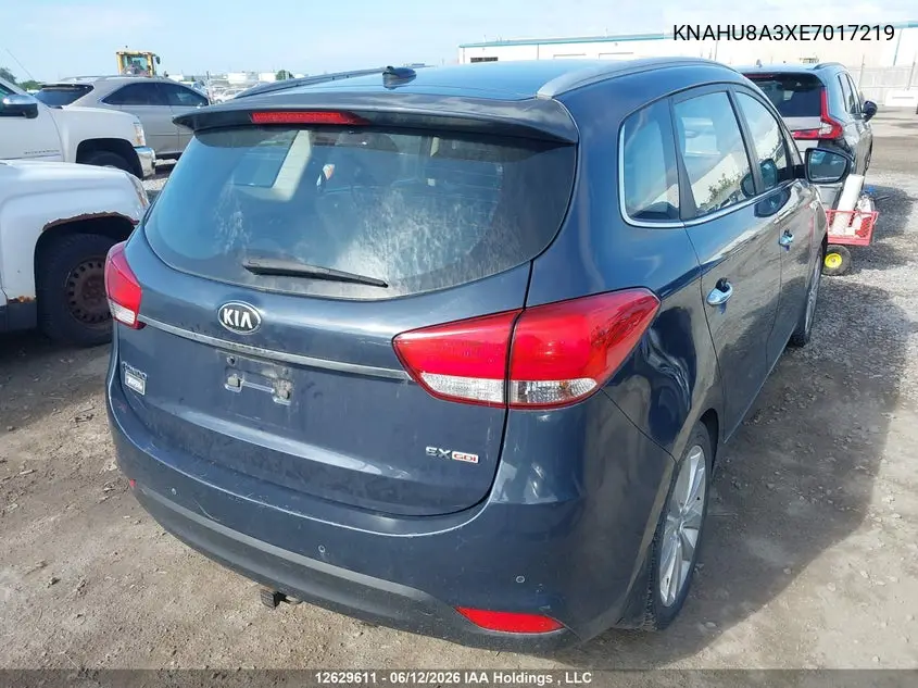 2014 Kia Rondo VIN: KNAHU8A3XE7017219 Lot: 12629611
