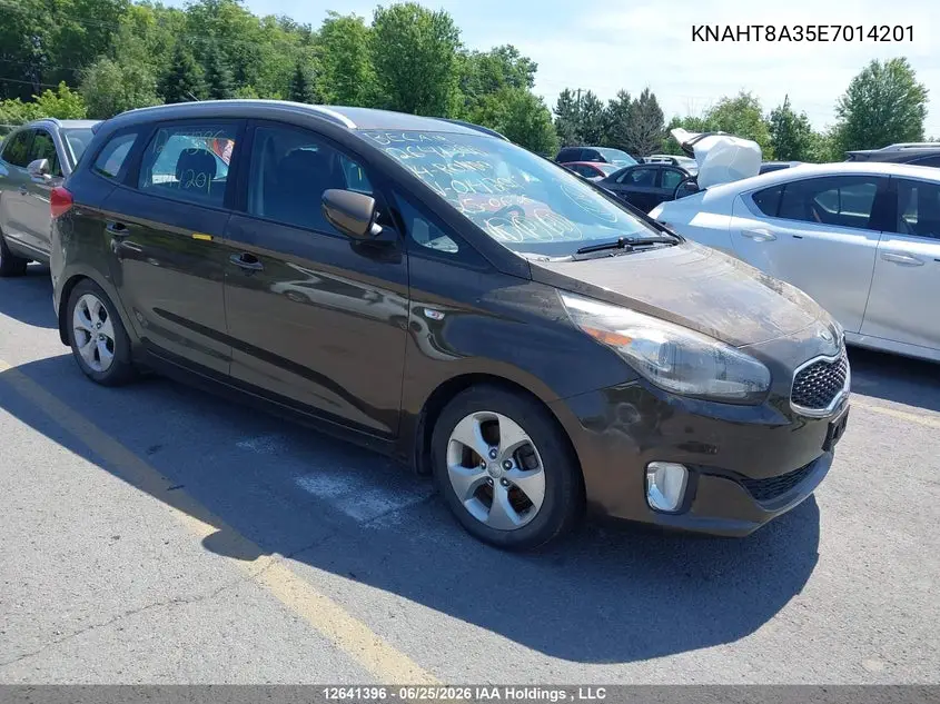 2014 Kia Rondo VIN: KNAHT8A35E7014201 Lot: 12641396