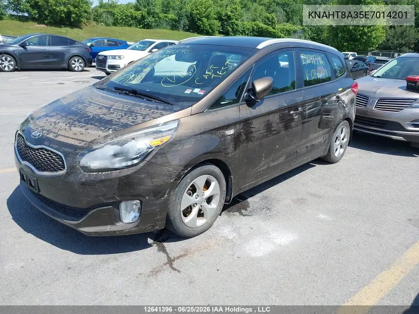 2014 Kia Rondo VIN: KNAHT8A35E7014201 Lot: 12641396