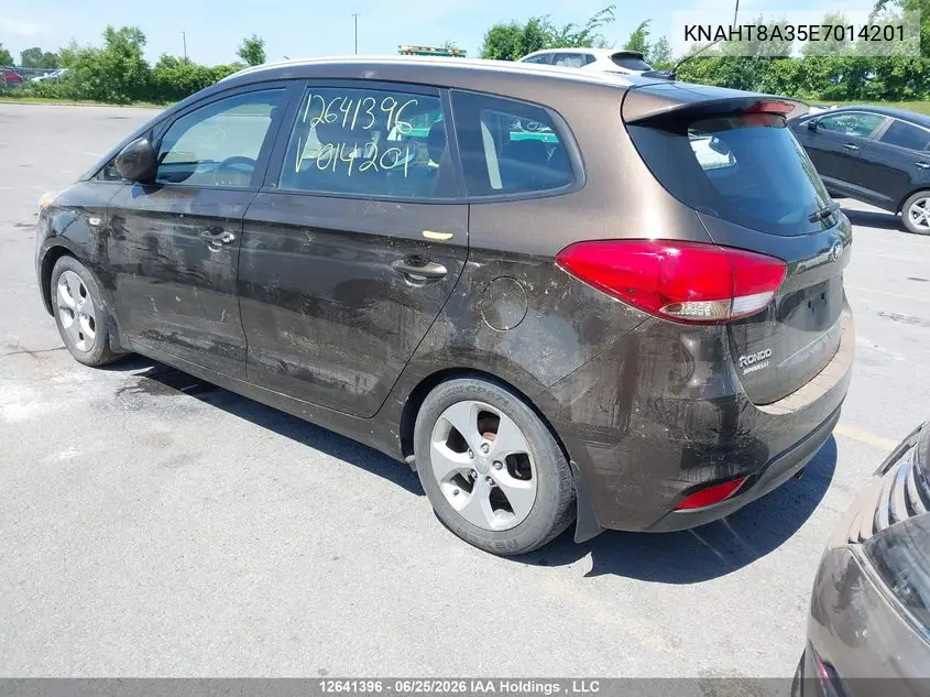 2014 Kia Rondo VIN: KNAHT8A35E7014201 Lot: 12641396