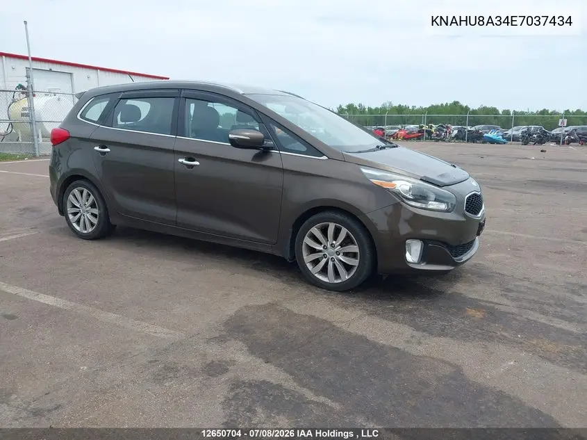 2014 Kia Rondo Ex/Ex Luxury/Se VIN: KNAHU8A34E7037434 Lot: 12650704