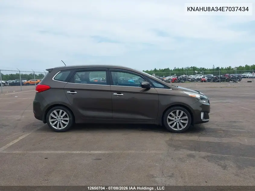 2014 Kia Rondo Ex/Ex Luxury/Se VIN: KNAHU8A34E7037434 Lot: 12650704