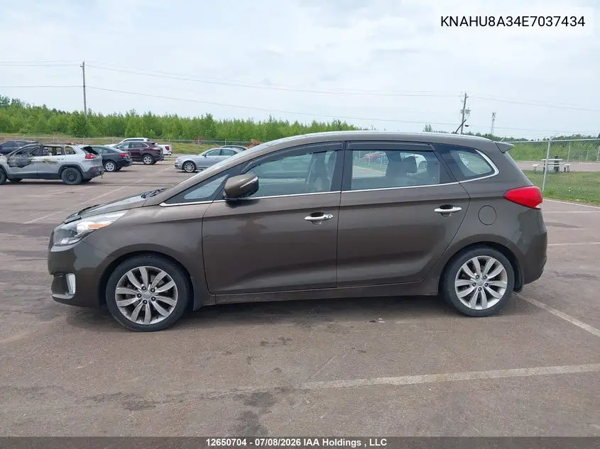 2014 Kia Rondo Ex/Ex Luxury/Se VIN: KNAHU8A34E7037434 Lot: 12650704