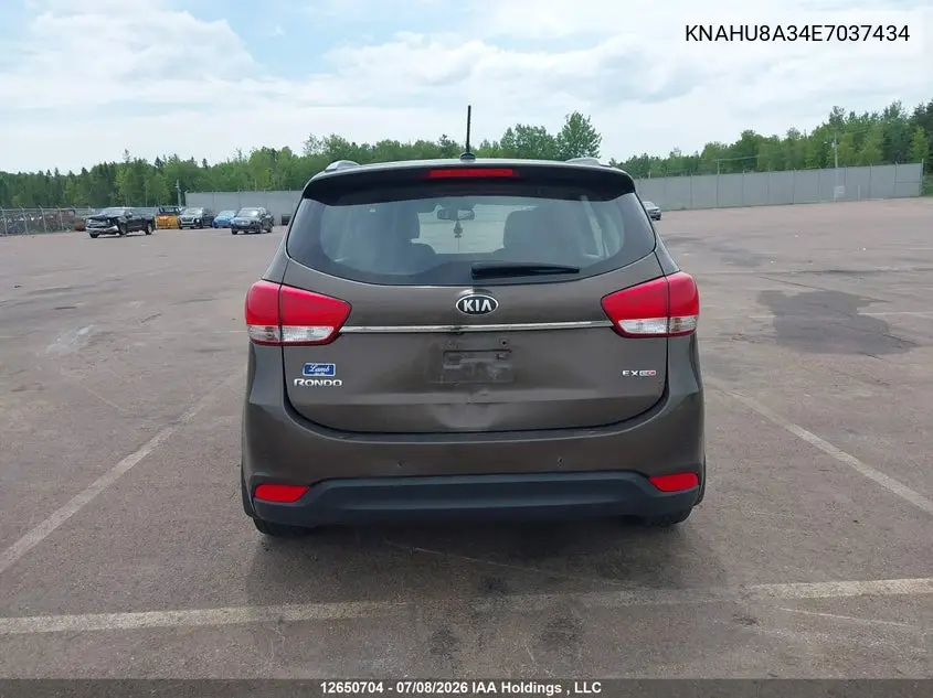 2014 Kia Rondo Ex/Ex Luxury/Se VIN: KNAHU8A34E7037434 Lot: 12650704