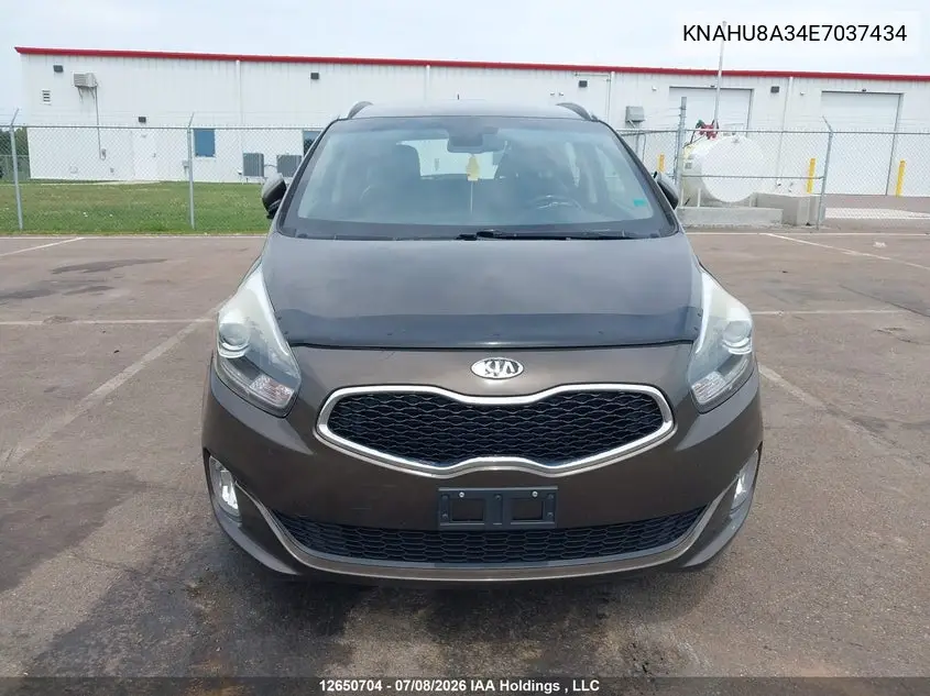 2014 Kia Rondo Ex/Ex Luxury/Se VIN: KNAHU8A34E7037434 Lot: 12650704