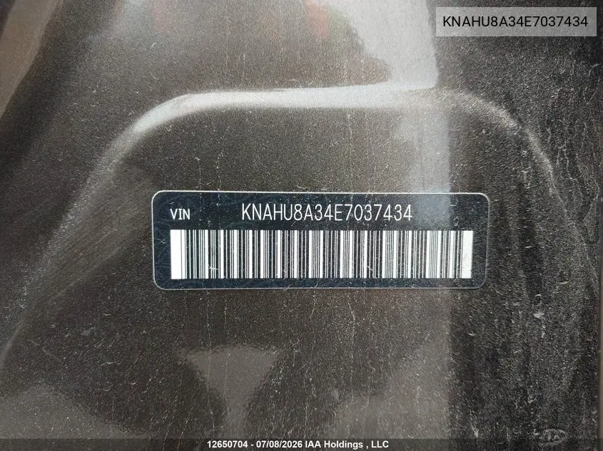 2014 Kia Rondo Ex/Ex Luxury/Se VIN: KNAHU8A34E7037434 Lot: 12650704