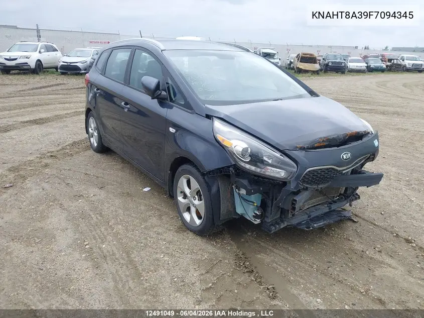 2015 Kia Rondo Lx/Lx Value/Lx Winter Edition VIN: KNAHT8A39F7094345 Lot: 12491049