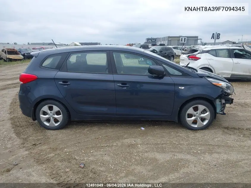 2015 Kia Rondo Lx/Lx Value/Lx Winter Edition VIN: KNAHT8A39F7094345 Lot: 12491049