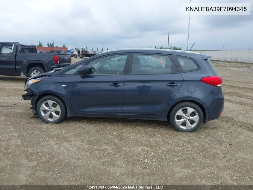 2015 Kia Rondo Lx/Lx Value/Lx Winter Edition VIN: KNAHT8A39F7094345 Lot: 12491049