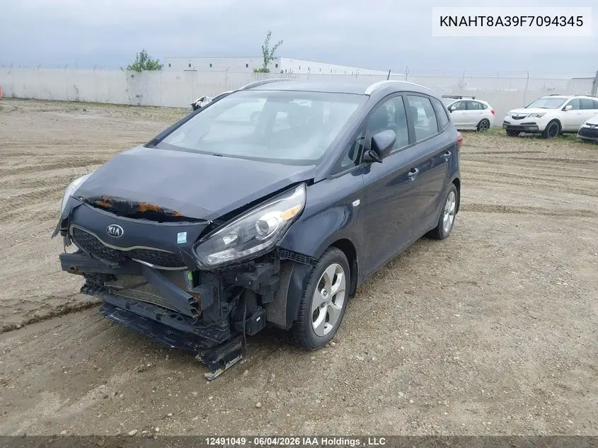 2015 Kia Rondo Lx/Lx Value/Lx Winter Edition VIN: KNAHT8A39F7094345 Lot: 12491049