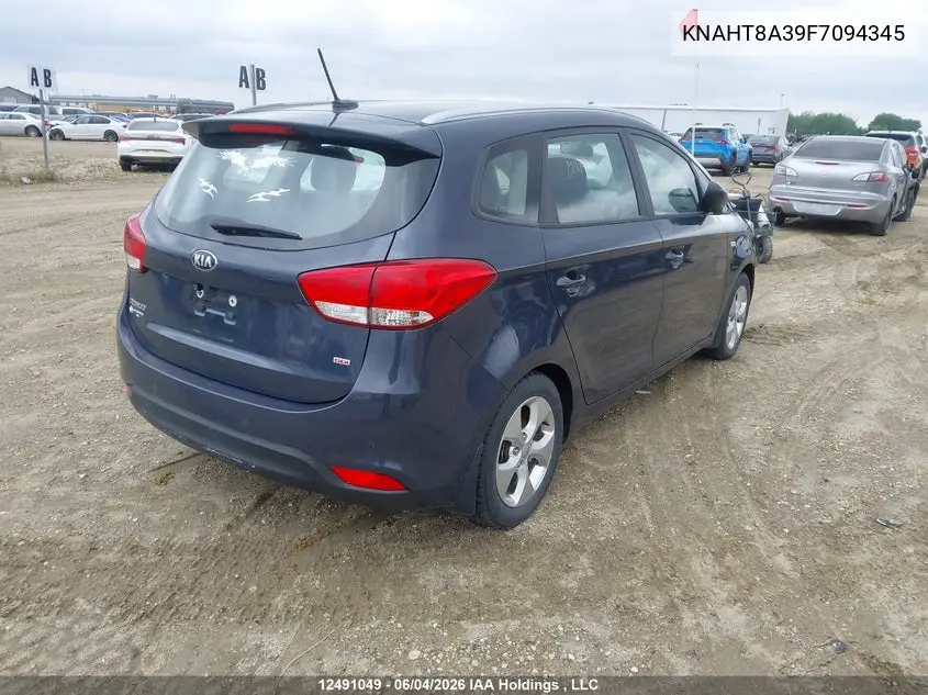 2015 Kia Rondo Lx/Lx Value/Lx Winter Edition VIN: KNAHT8A39F7094345 Lot: 12491049