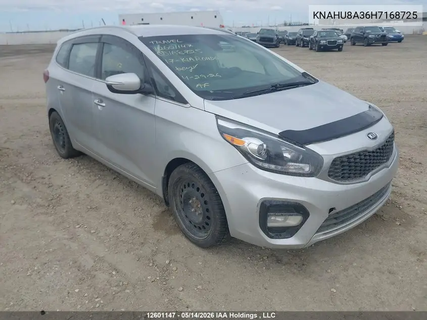 2017 Kia Rondo Ex/Ex Luxury/Ex Premium VIN: KNAHU8A36H7168725 Lot: 12601147