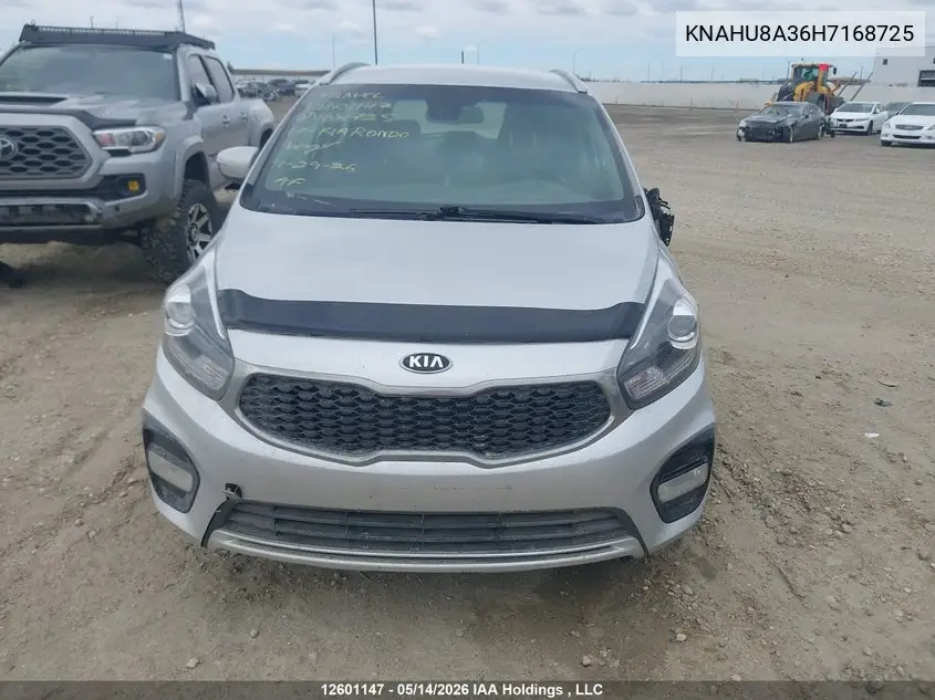 2017 Kia Rondo Ex/Ex Luxury/Ex Premium VIN: KNAHU8A36H7168725 Lot: 12601147
