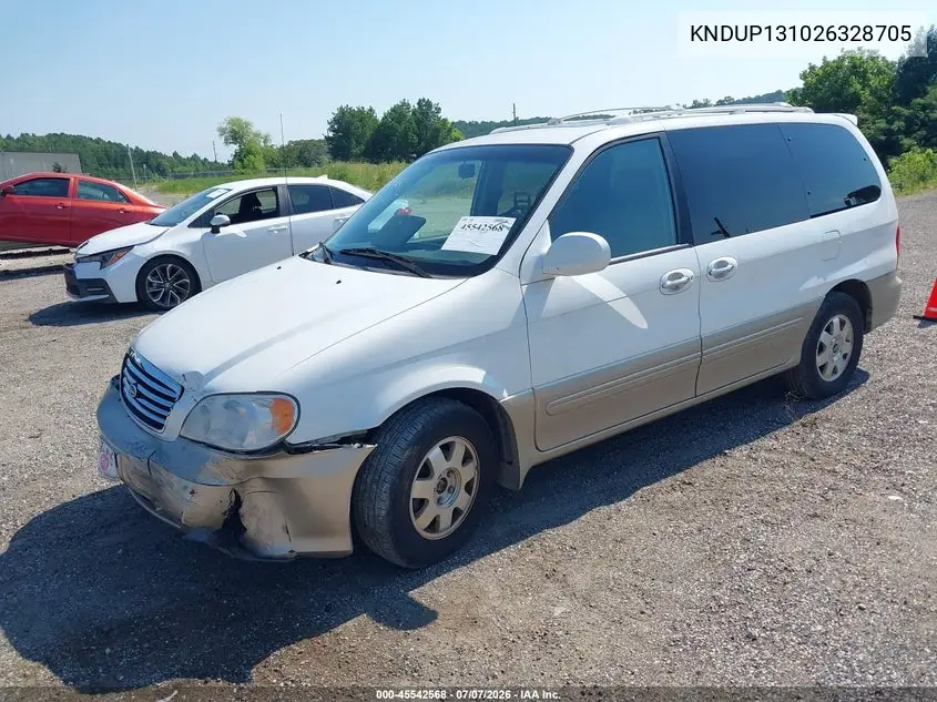 2002 Kia Sedona Ex/Lx VIN: KNDUP131026328705 Lot: 45542568