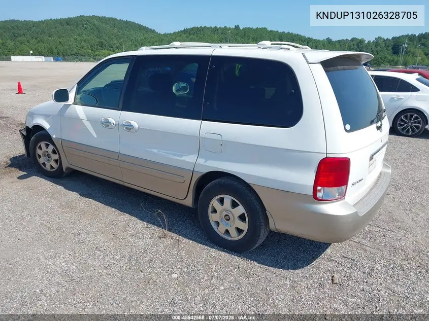 2002 Kia Sedona Ex/Lx VIN: KNDUP131026328705 Lot: 45542568