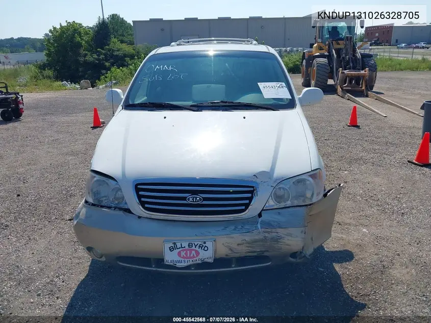 2002 Kia Sedona Ex/Lx VIN: KNDUP131026328705 Lot: 45542568