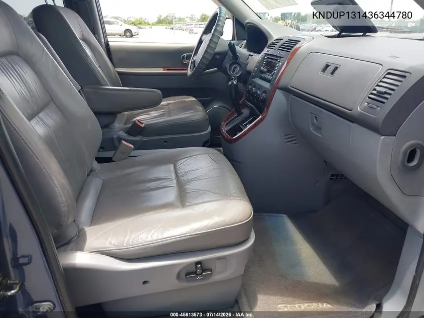2003 Kia Sedona Ex/Lx VIN: KNDUP131436344780 Lot: 45613573