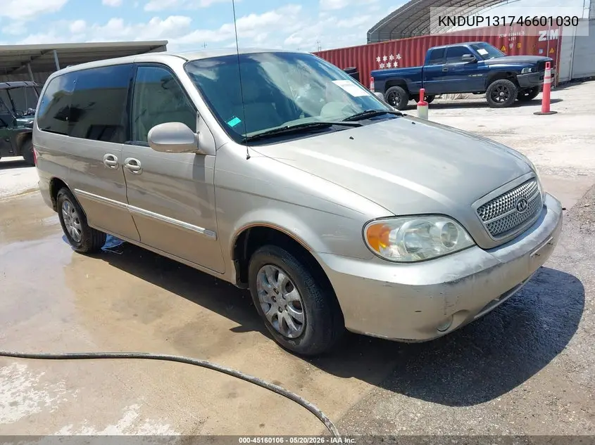 2004 Kia Sedona Ex/Lx VIN: KNDUP131746601030 Lot: 45160106