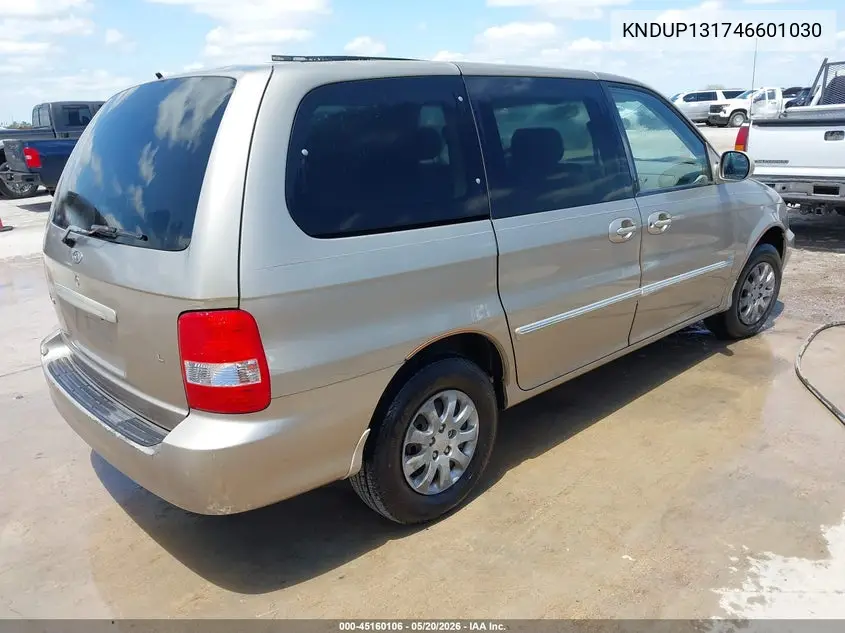 2004 Kia Sedona Ex/Lx VIN: KNDUP131746601030 Lot: 45160106