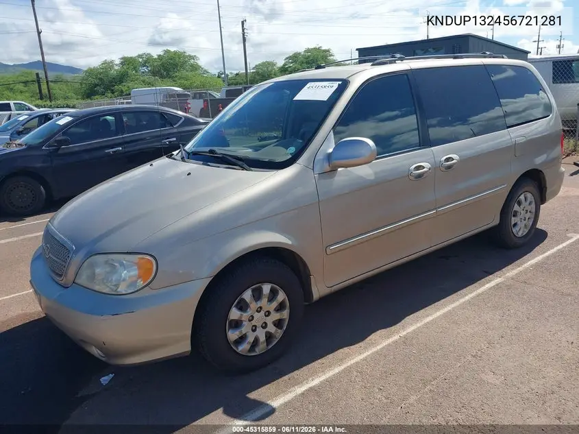 2005 Kia Sedona Ex/Lx VIN: KNDUP132456721281 Lot: 45315859