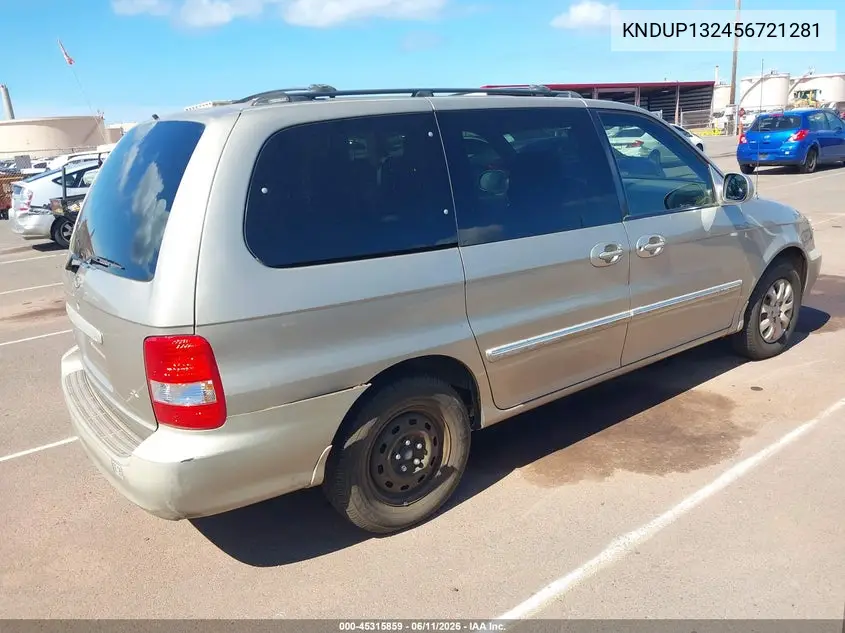 2005 Kia Sedona Ex/Lx VIN: KNDUP132456721281 Lot: 45315859