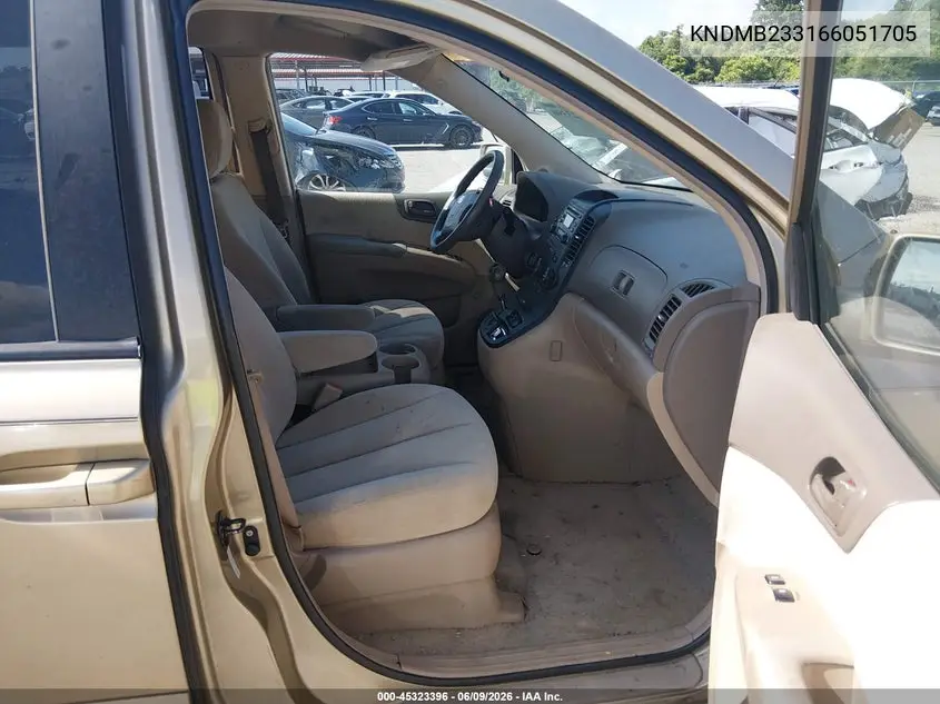 2006 Kia Sedona Ex/Lx VIN: KNDMB233166051705 Lot: 45323396