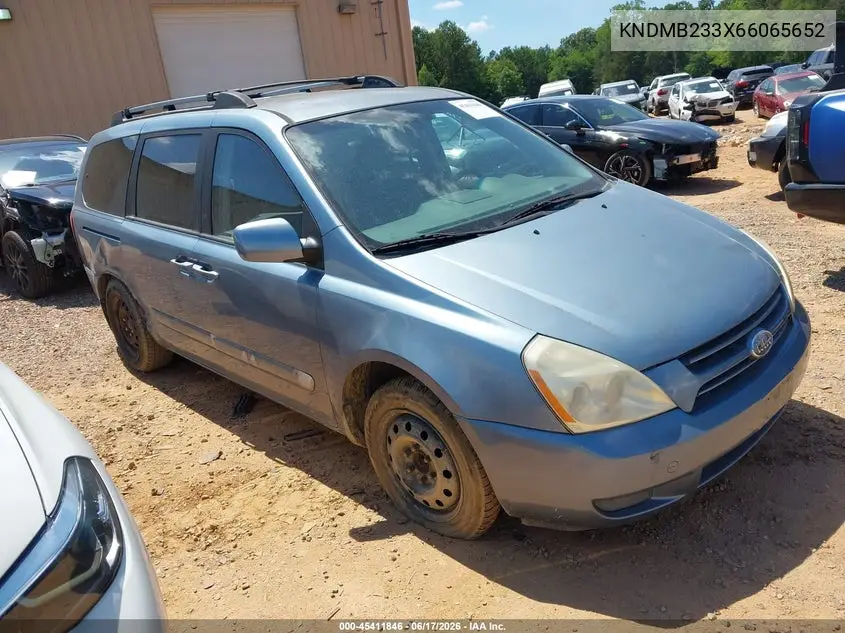 2006 Kia Sedona Ex/Lx VIN: KNDMB233X66065652 Lot: 45411846