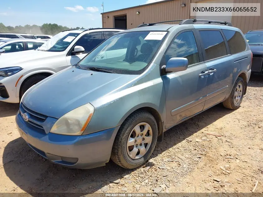 2006 Kia Sedona Ex/Lx VIN: KNDMB233X66065652 Lot: 45411846